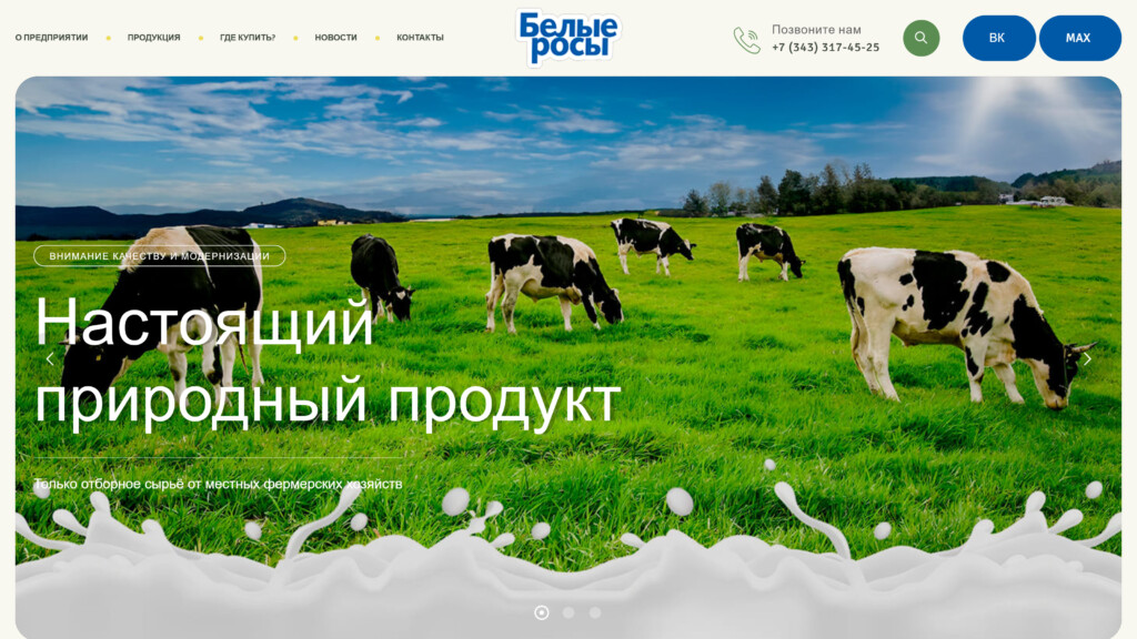 Сайт Алапаевского молочного комбината