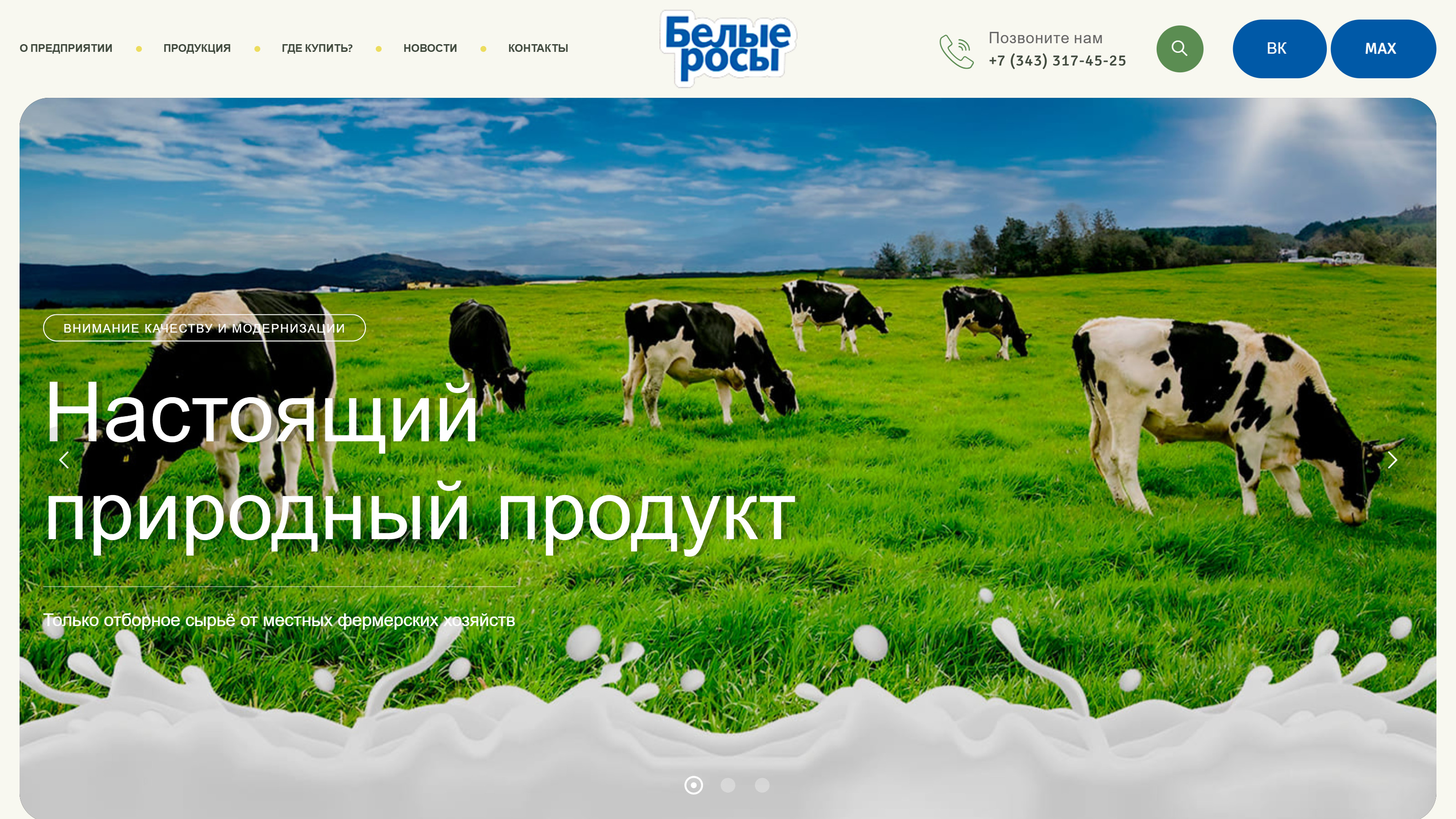 Сайт Алапаевского молочного комбината